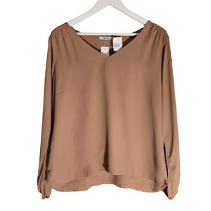 NWT Picle Long Sleeve Tan Blouse